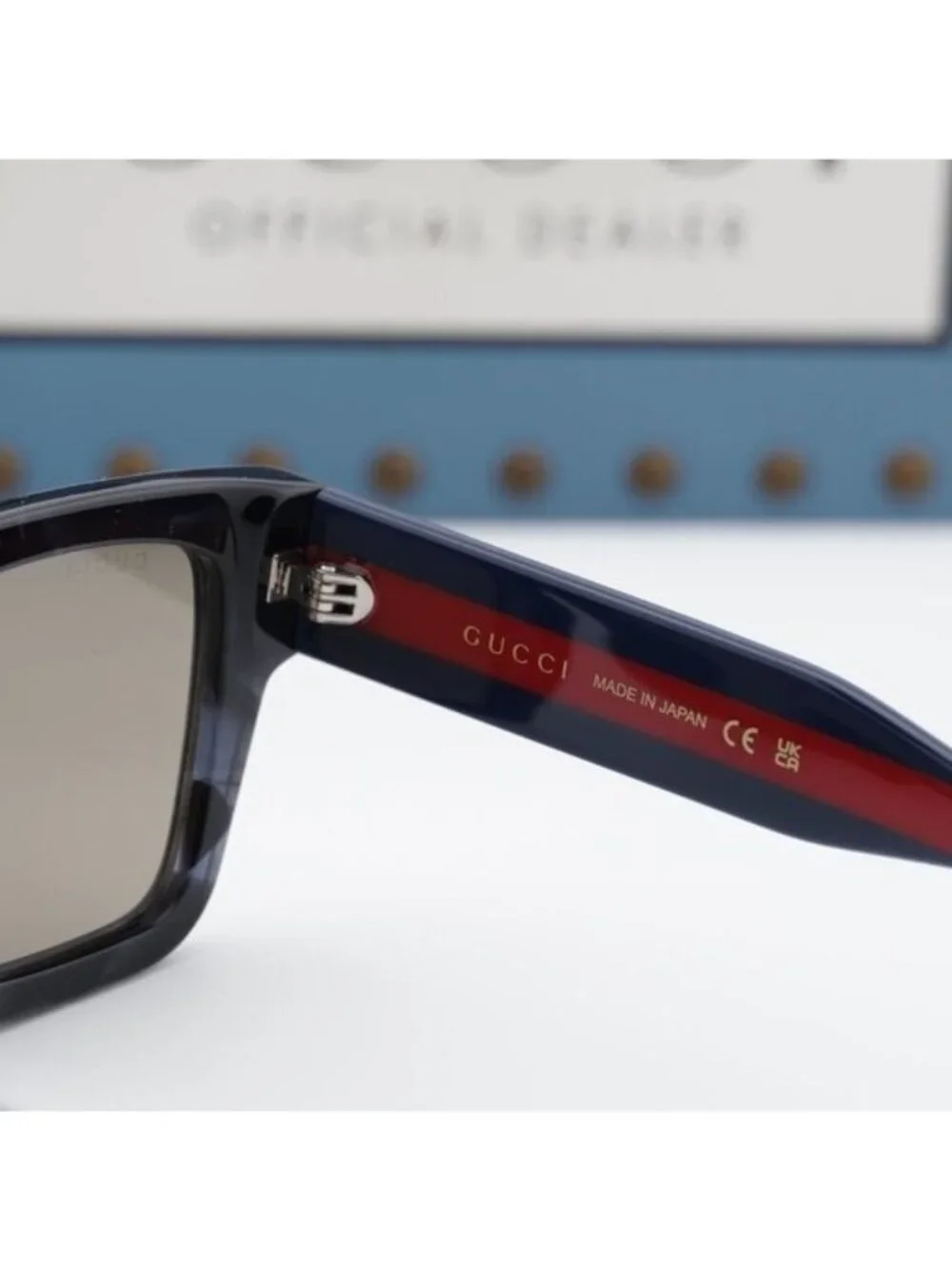 Gucci GG1868S 004 Square Sunglasses - Havana Blue Red\ Brown